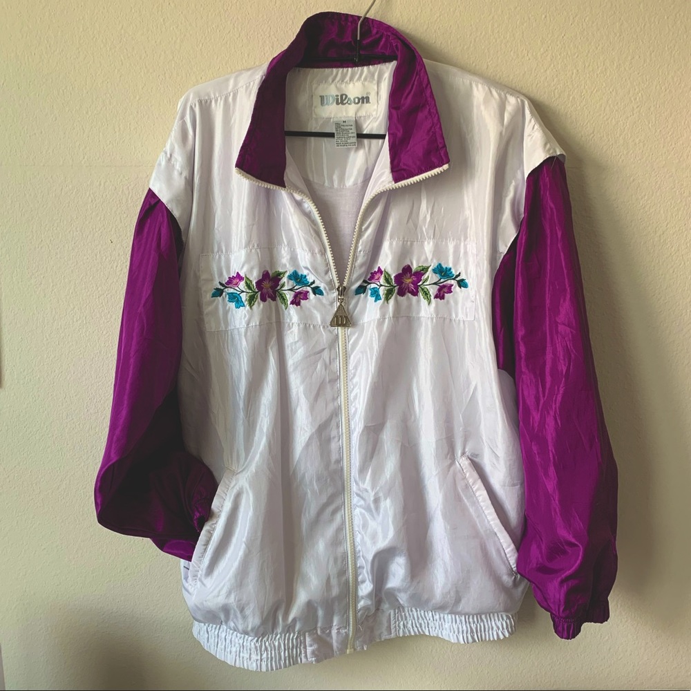 90’s Vintage Wilson Tennis Jacket with Flowers 💐